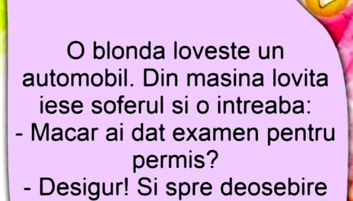 Imagine Stire BANCUL ZILEI | Blonda și accidentul rutier | 2review.ro