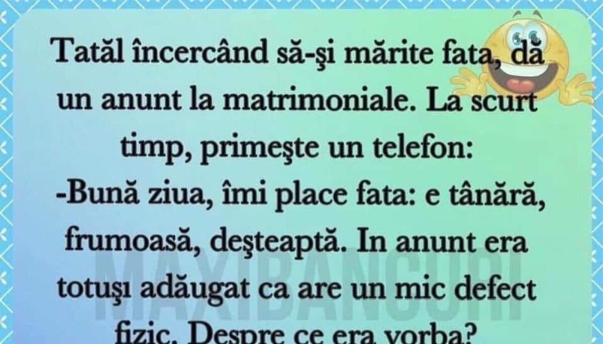 Imagine Stire BANC | Încercând să-și mărite fiica, tatăl dă anunț la matrimoniale | 2review.ro