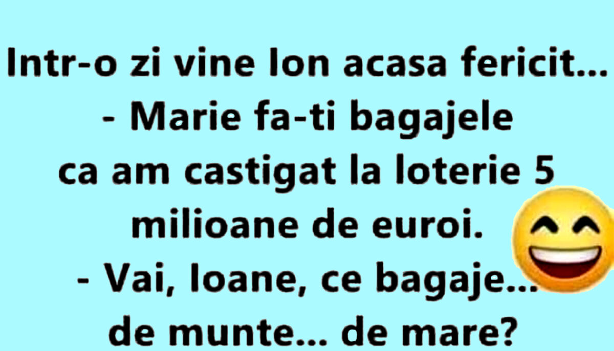 Imagine Stire BANC | „Mărie, fă-ți bagajele, că am câștigat la Loto 5 milioane de euro!” | 2review.ro