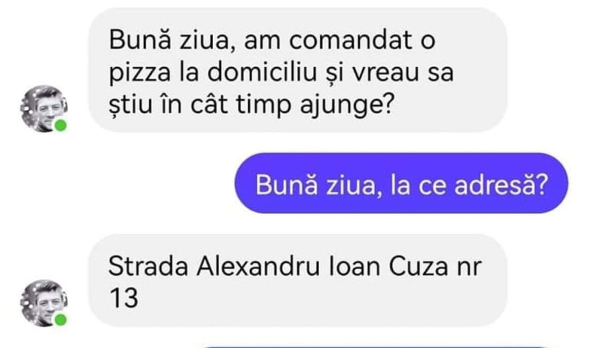 Imagine Stire BANC | „Am comandat o pizza la domiciliu și vreau să știu în cât timp ajunge” | 2review.ro