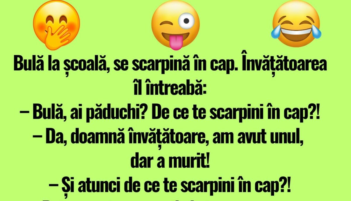 Imagine Stire BANC | Învățătoarea, Bulă și păduchii | 2review.ro