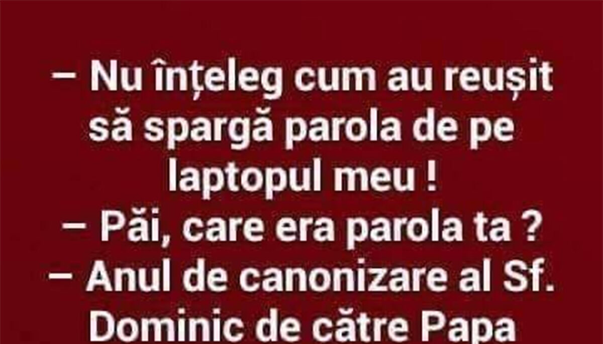 Imagine Stire BANCUL ZILEI | Parola de la laptop | 2review.ro