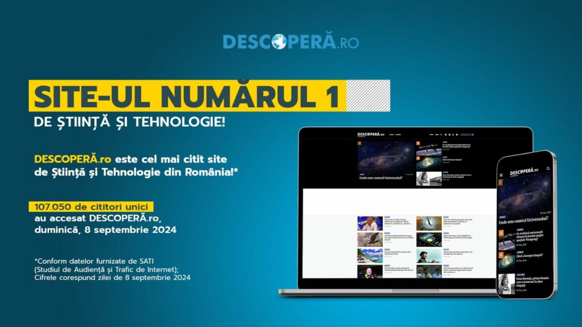Imagine Stire DESCOPERĂ.ro, din nou cel mai citit site de Știință și Tehnologie din România! | 2review.ro