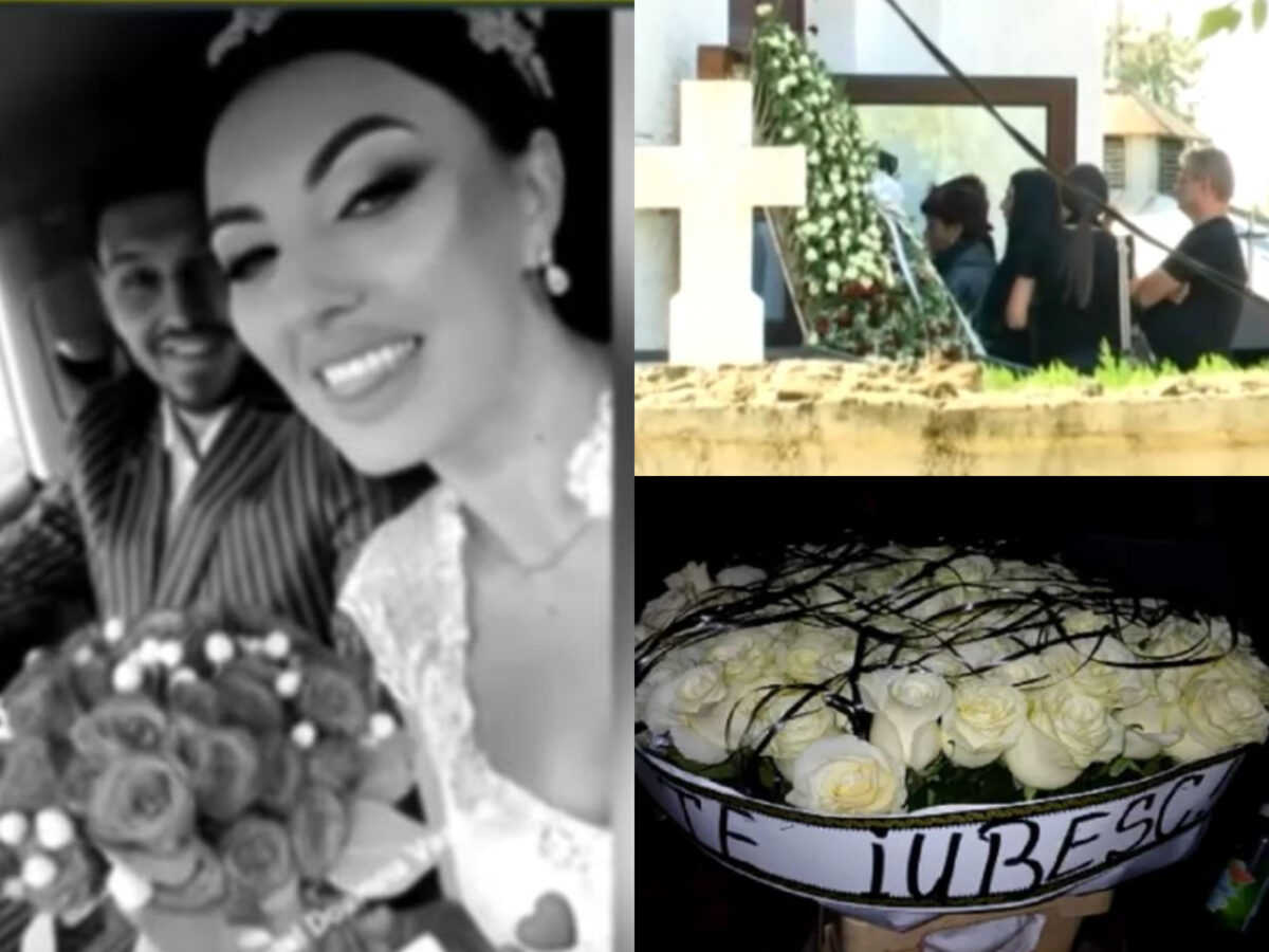 Imagini de la înmormântarea Anei Maria Vasiliu. Cum arăta sicriul după ce a fost scos din biserică