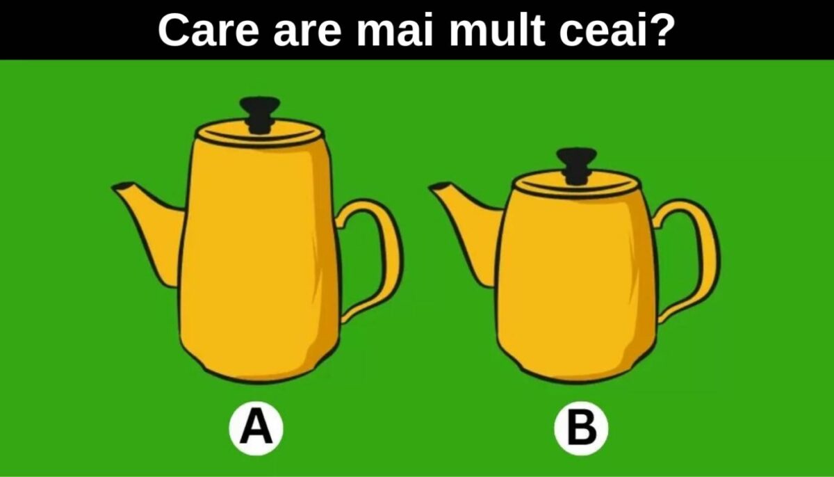 Imagine Stire Test IQ | În care ceainic se află mai mult ceai? Numai 1% din oamenii pot răspunde în 5 secunde | 2review.ro