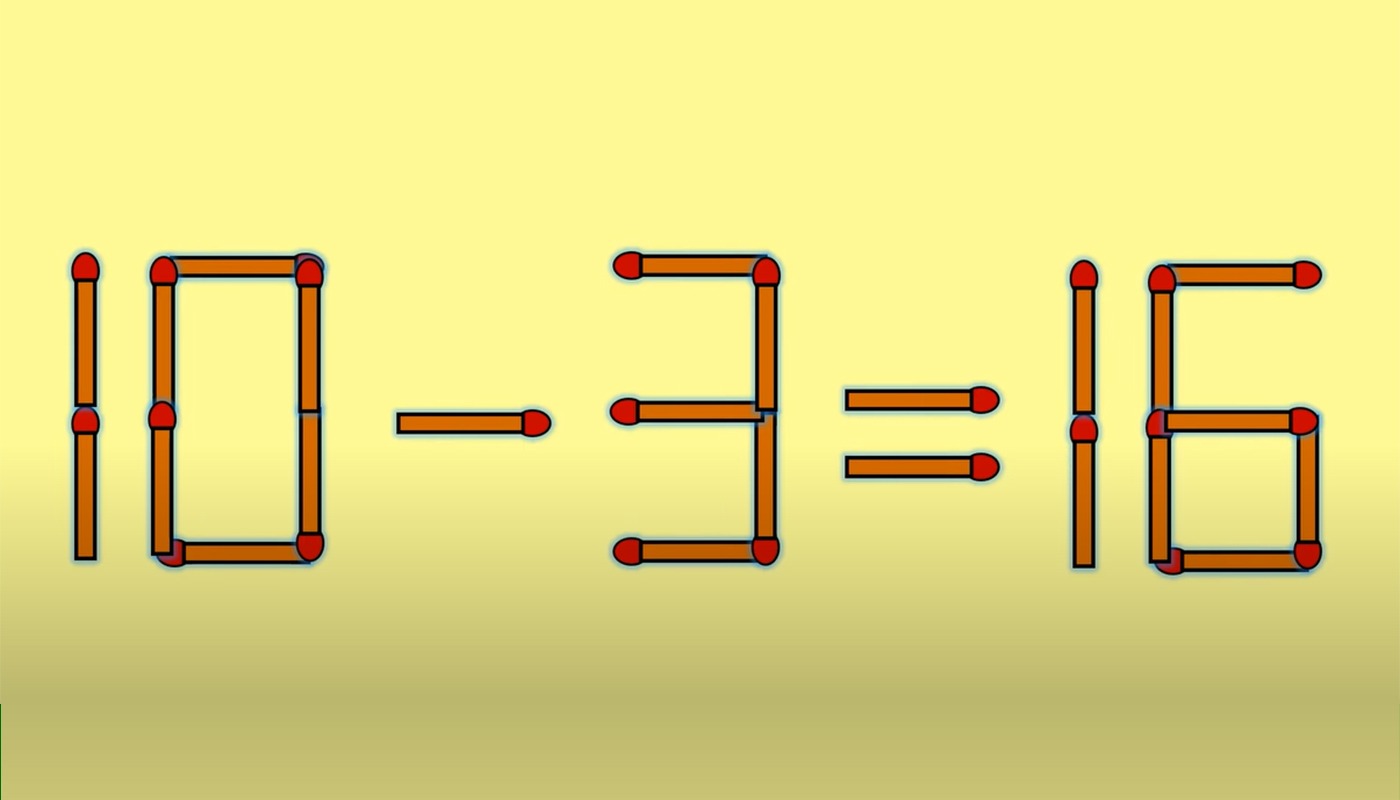Test IQ cu chibrituri | Mutați un singur băț, pentru a corecta 10 Test IQ cu chibrituri | Mutați un singur băț, pentru a corecta 10