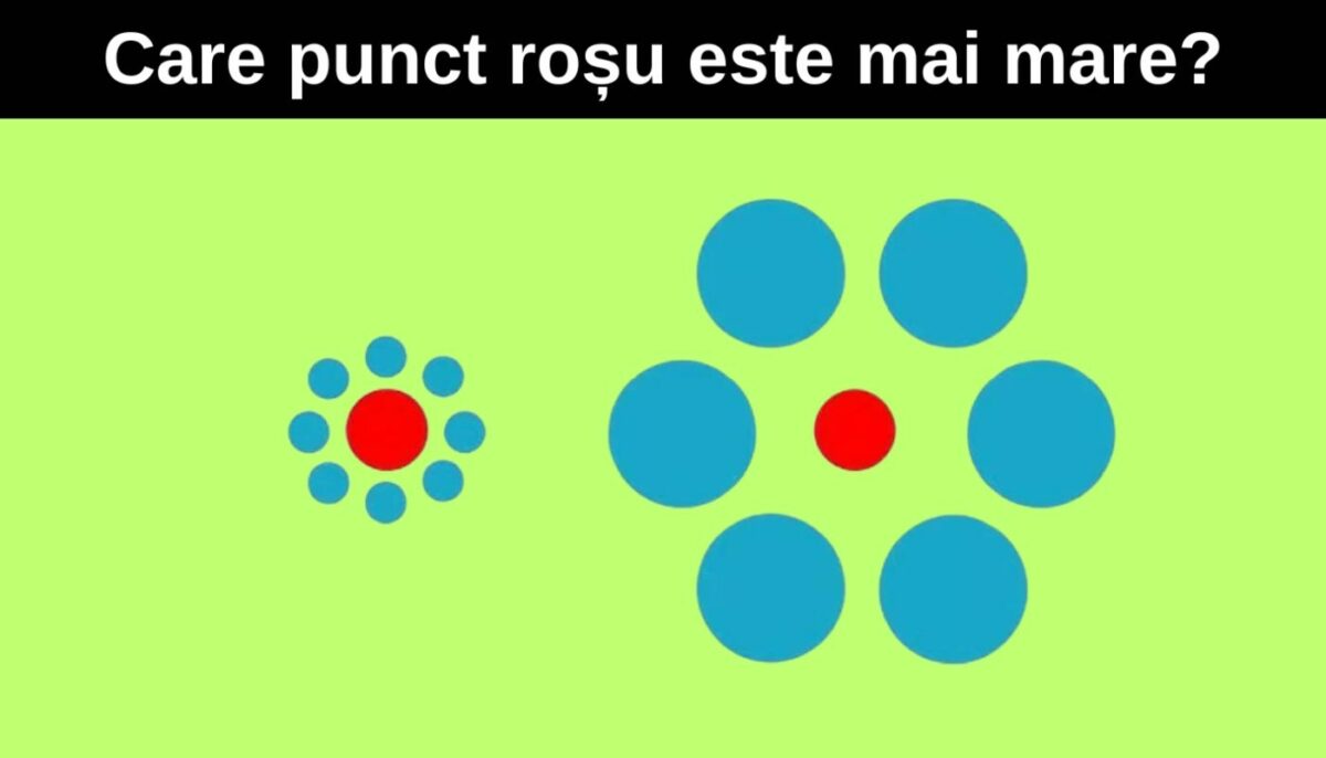 Imagine Stire Test IQ | Care punct roșu este mai mare? Cei mai inteligenți răspund în doar 5 secunde | 2review.ro