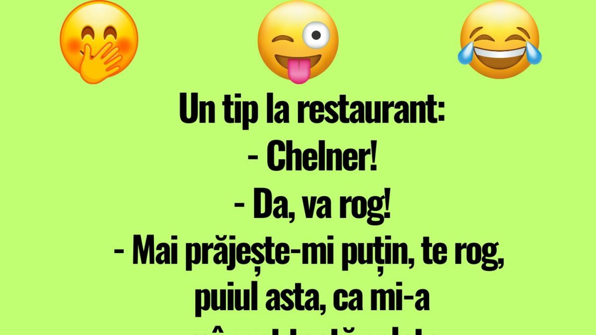 Imagine Stire Bancul începutului de săptămână | Clientul și comanda la restaurant | 2review.ro