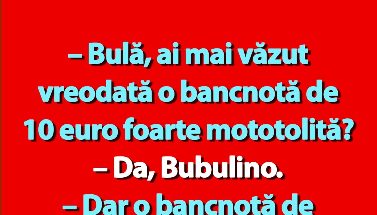 Imagine Stire BANC | „Bulă, ai mai văzut vreodată o bancnotă de 10 euro foarte mototolită?” | 2review.ro