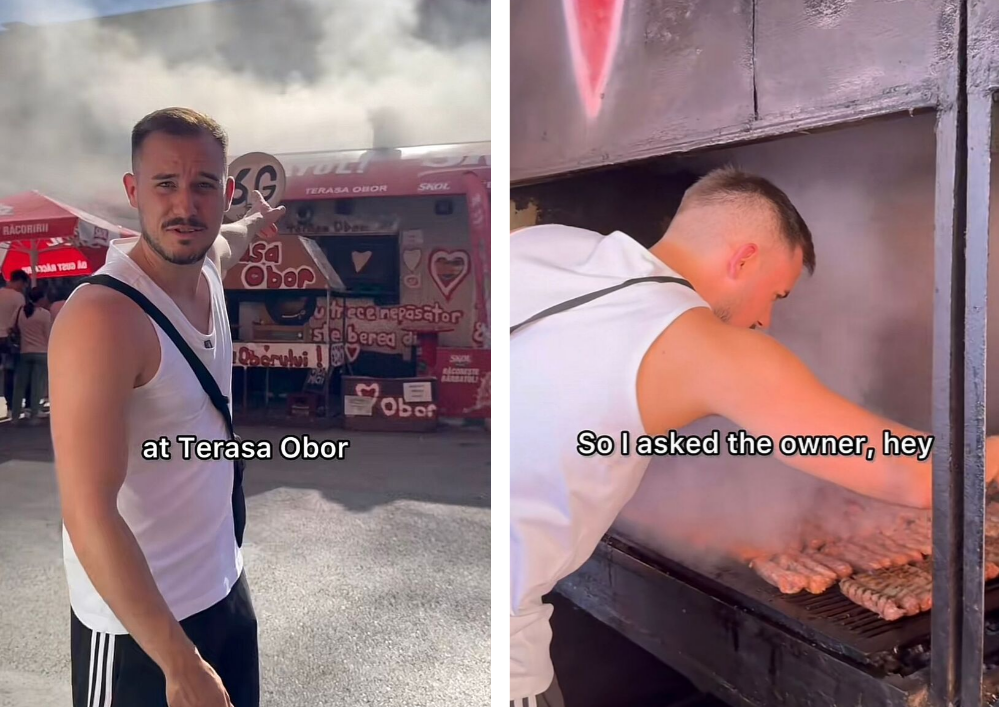 Cum a reacționat un influencer celebru din Serbia după ce a mâncat mici de la Obor. E viral pe TikTok!