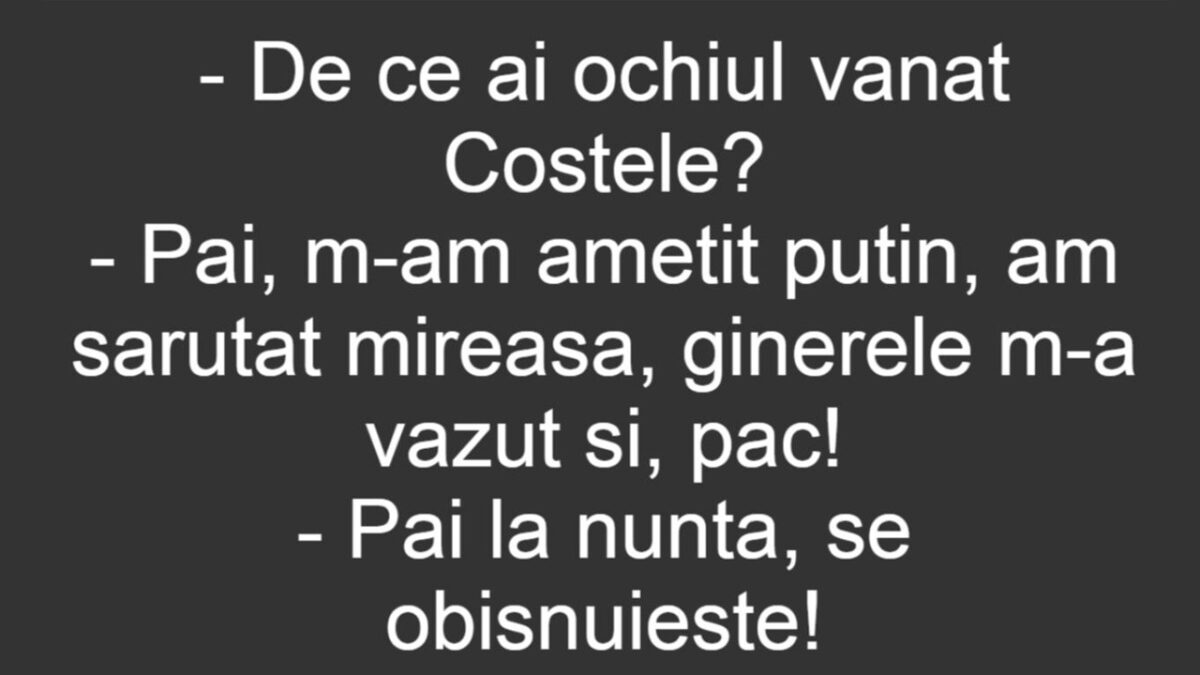 Imagine Stire BANCUL DE LUNI | ”De ce ai ochiul vânăt, Costele?” | 2review.ro