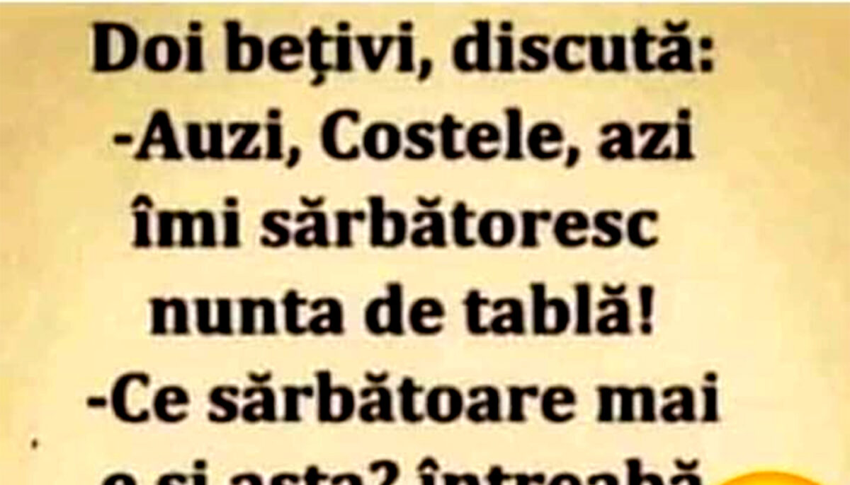 Imagine Stire BANCUL ZILEI | „Costele, azi îmi sărbătoresc nunta de tablă” | 2review.ro