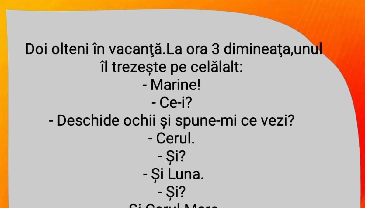 Imagine Stire BANCUL ZILEI | Doi olteni în vacanță | 2review.ro