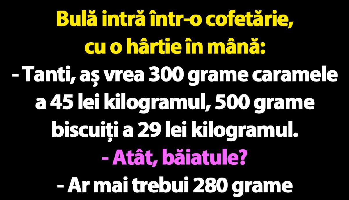 Imagine Stire BANC | Bulă intră într-o cofetărie, cu o hârtie în mână | 2review.ro