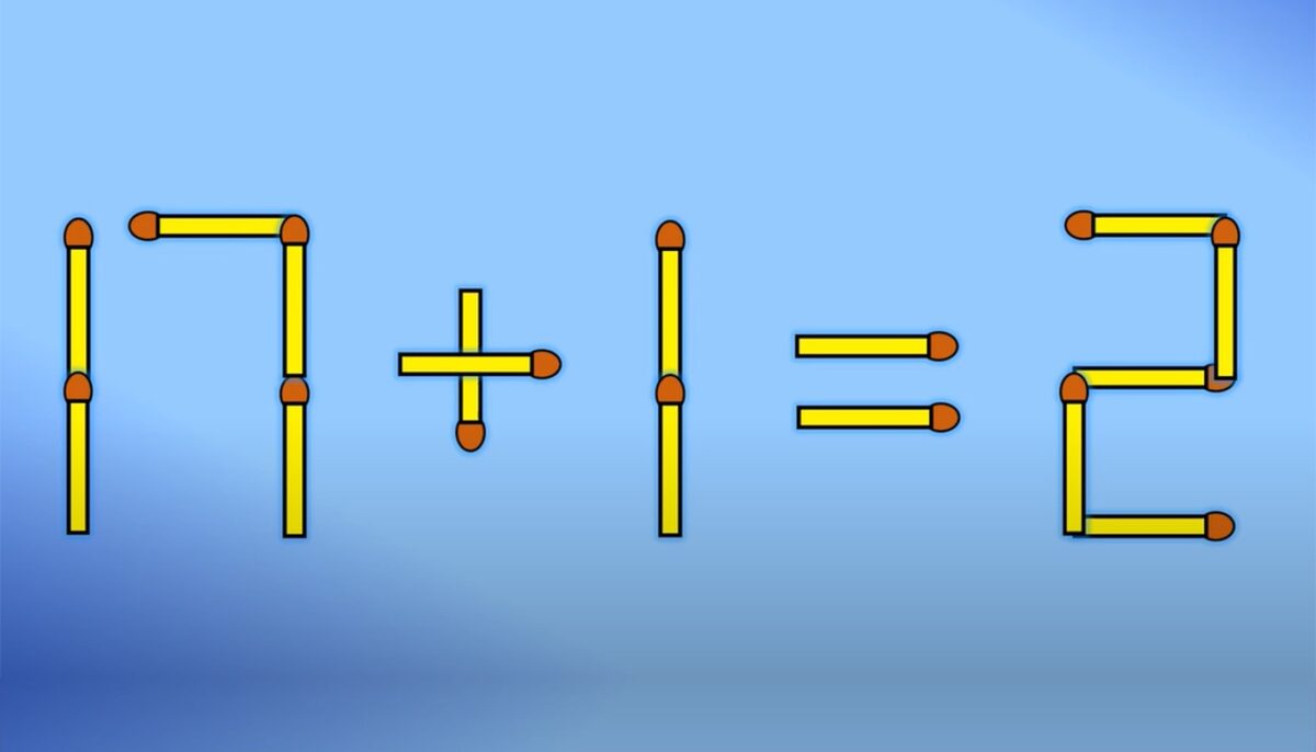 Imagine Stire TEST IQ | 17+1=2 este greșit. Corectați egalitatea, mutând un singur chibit | 2review.ro