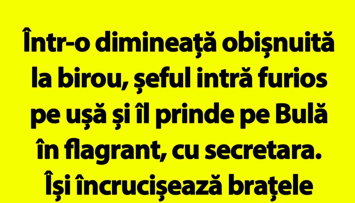 Imagine Stire BANC | Șefu’ îl prinde pe Bulă în flagrant, cu secretara | 2review.ro