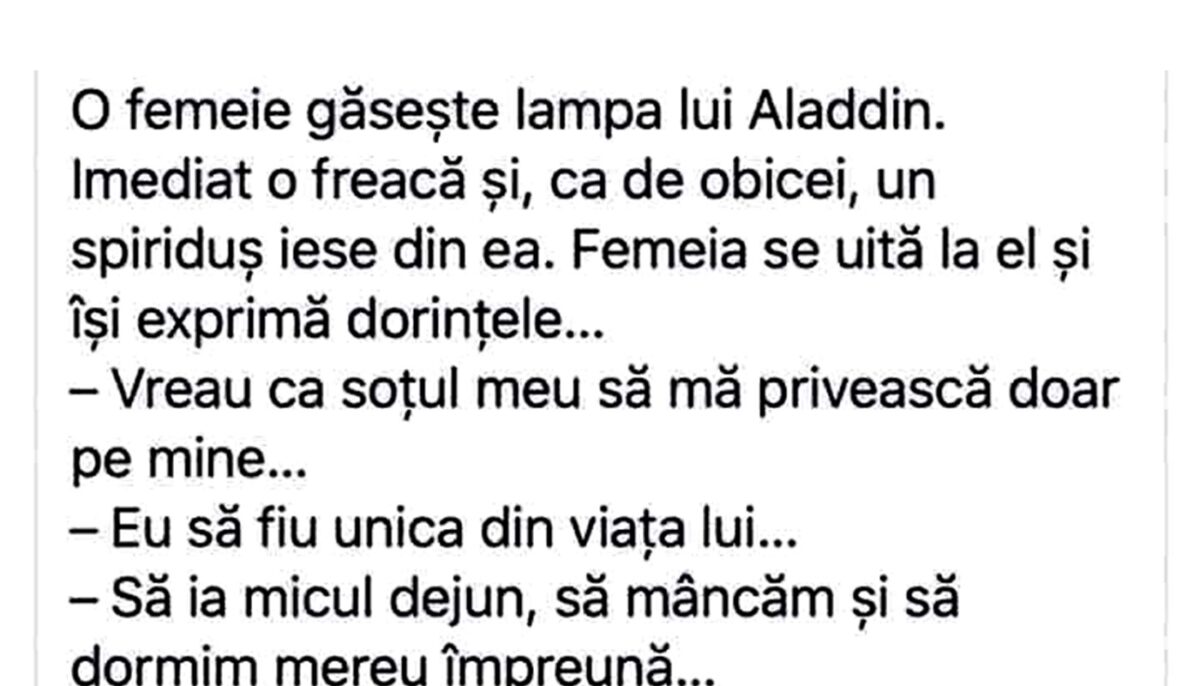 Imagine Stire BANCUL ZILEI | O femeie găsește lampa lui Aladdin | 2review.ro
