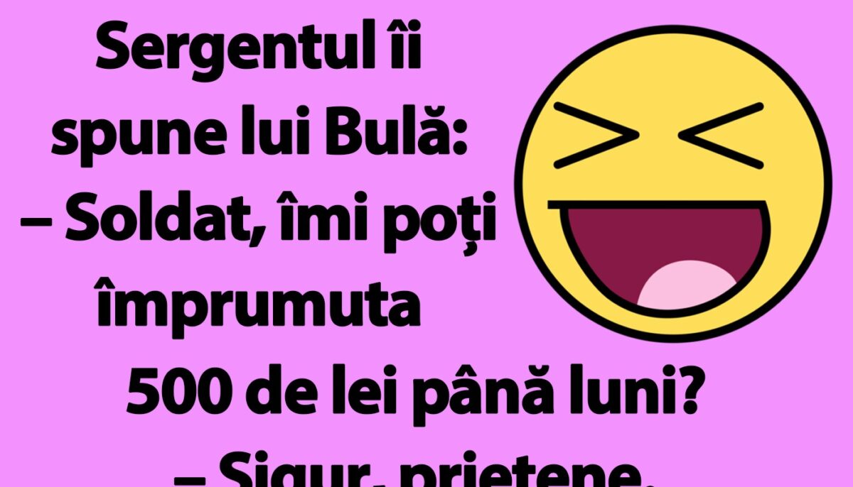 Imagine Stire BANC | Bulă, sergentul și prietenia | 2review.ro