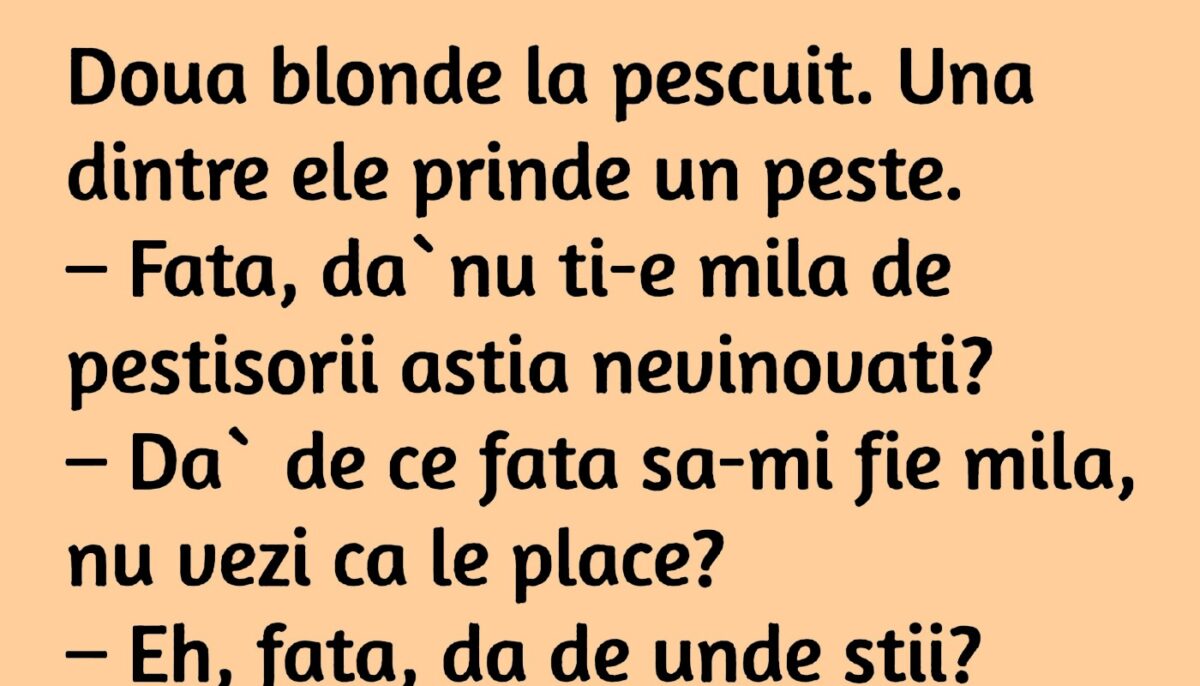 Imagine Stire BANCUL ZILEI | Două blonde se duc la pescuit | 2review.ro