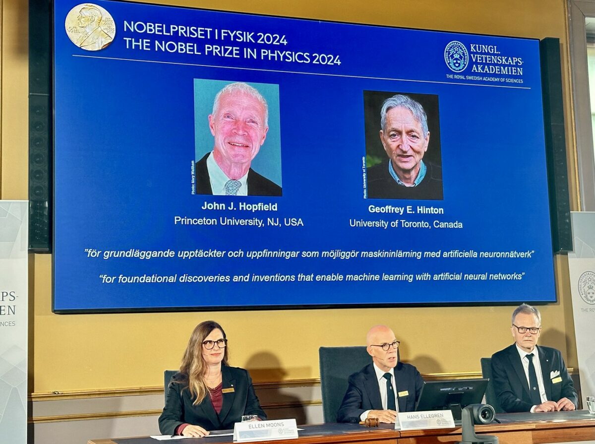 Premiul Nobel pentru Fizică 2024. John Hopfield și Geoffrey Hinton, premiați pentru contribuțiile care au pus bazele dezvoltării inteligenței artificiale