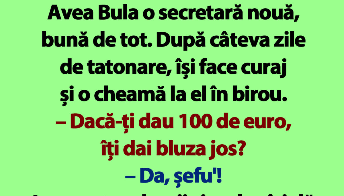 Imagine Stire BANC | Avea Bula o secretară nouă, bună de tot | 2review.ro