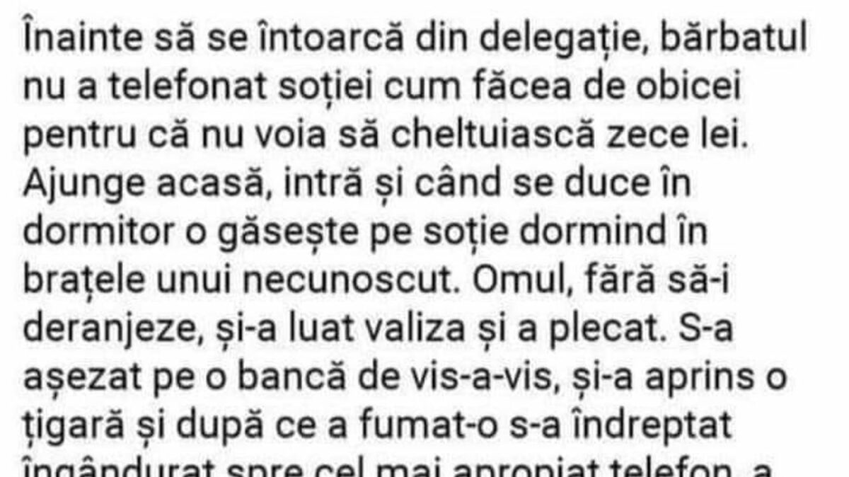 Imagine Stire BANC | Soțul care nu voia să cheltuiască 10 lei | 2review.ro