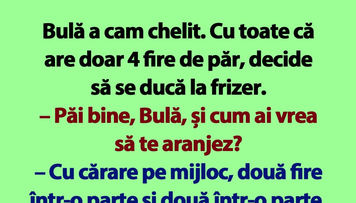 Imagine Stire BANC | Bulă, frizerul și calviția | 2review.ro