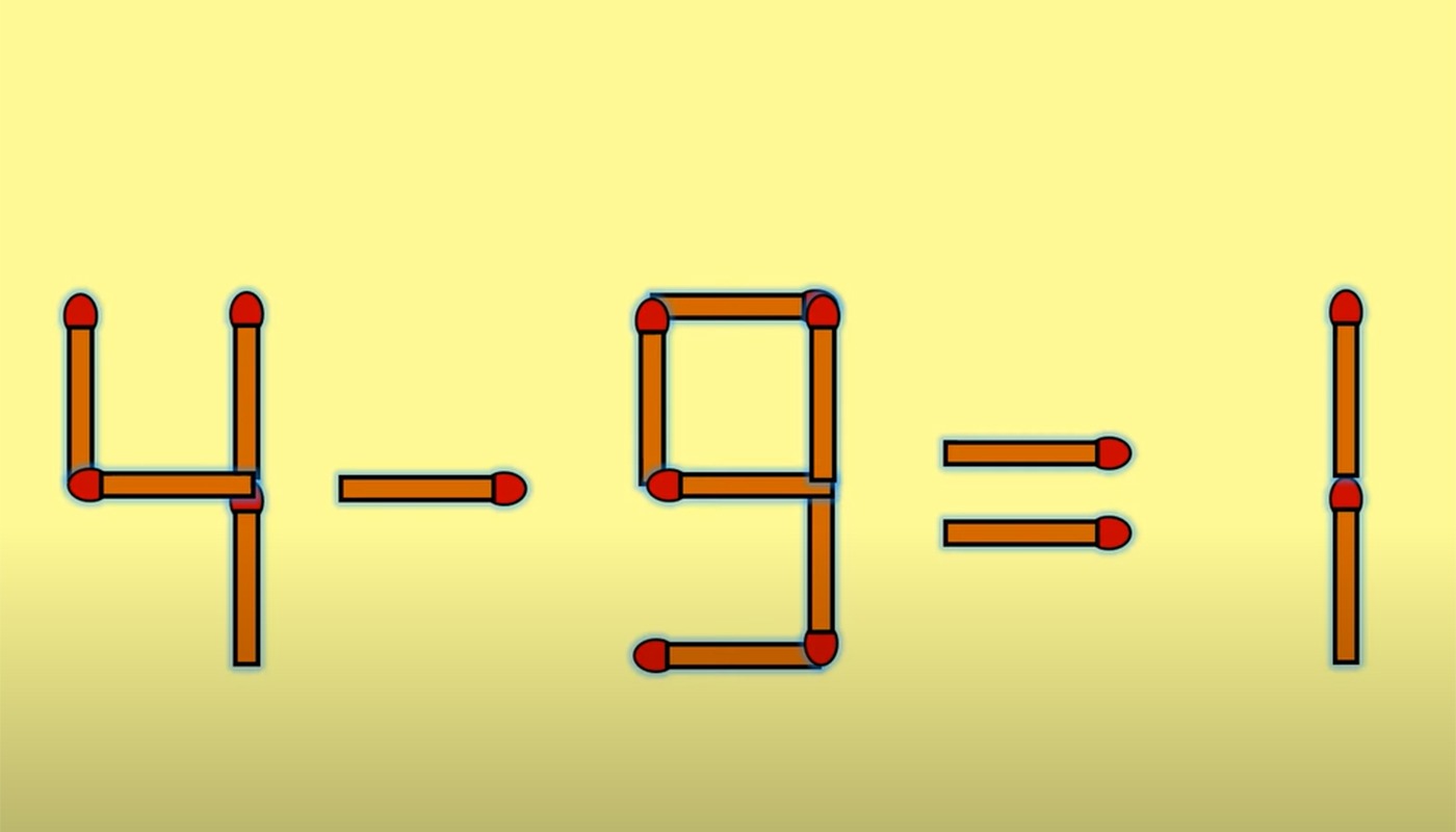Test IQ cu chibrituri | Mutați un singur băț, pentru a corecta 4