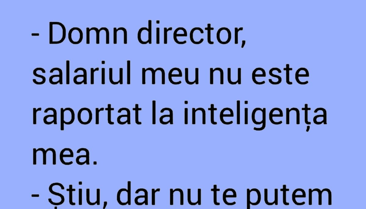Imagine Stire BANC | „Domn director, salariul meu nu este raportat la inteligența mea” | 2review.ro