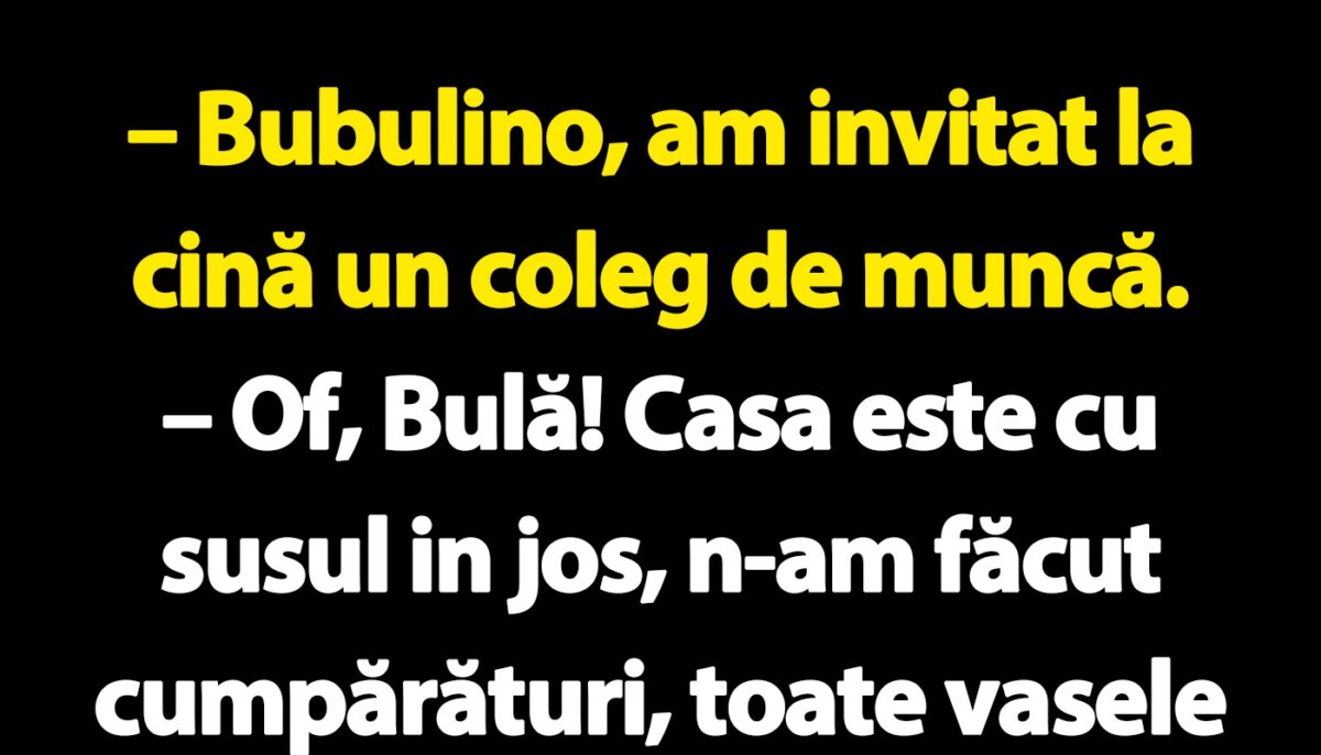 Imagine Stire BANC | Bulă a invitat la cină un coleg de muncă | 2review.ro