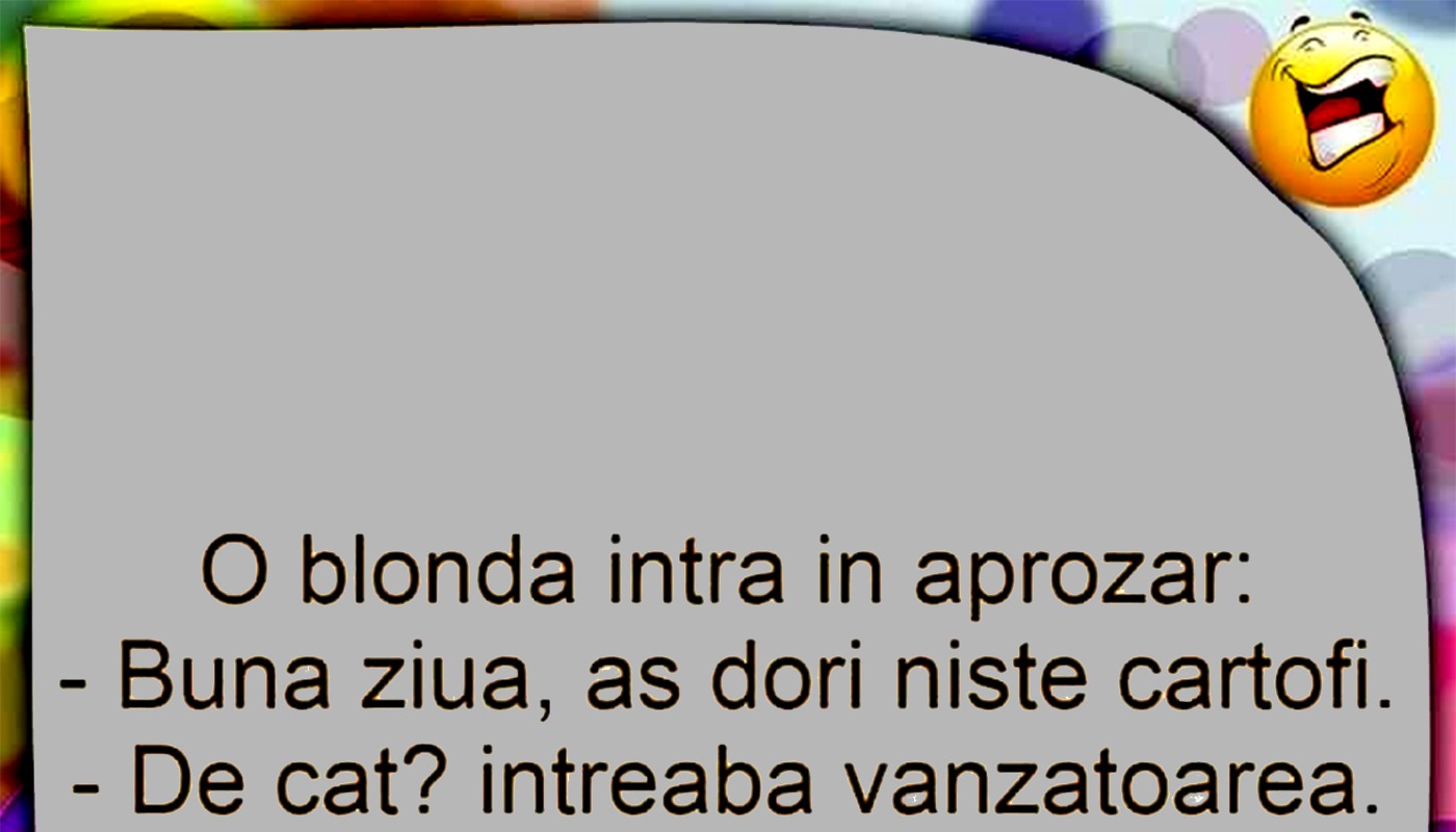 O blondă intră în aprozar
