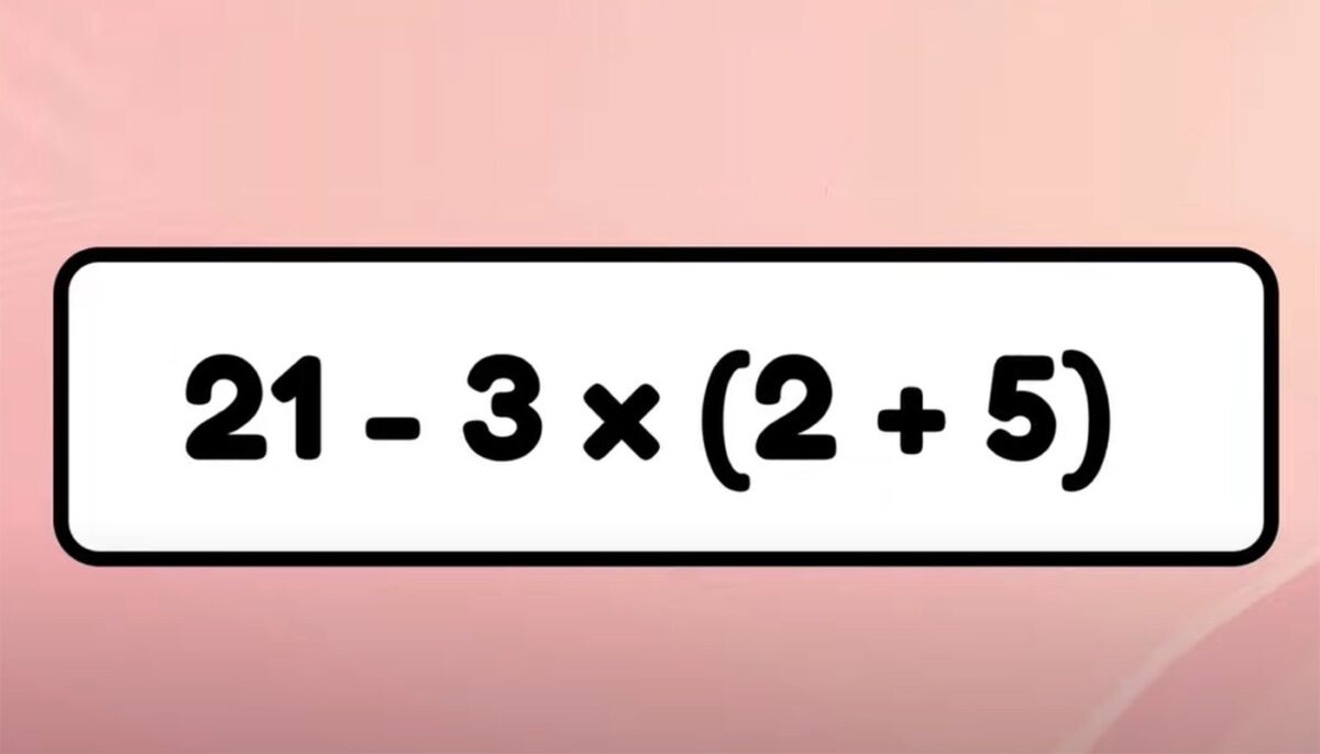 Imagine Stire Test IQ la care mulți greșesc | Cât fac 21-3x(2+5)=? | 2review.ro