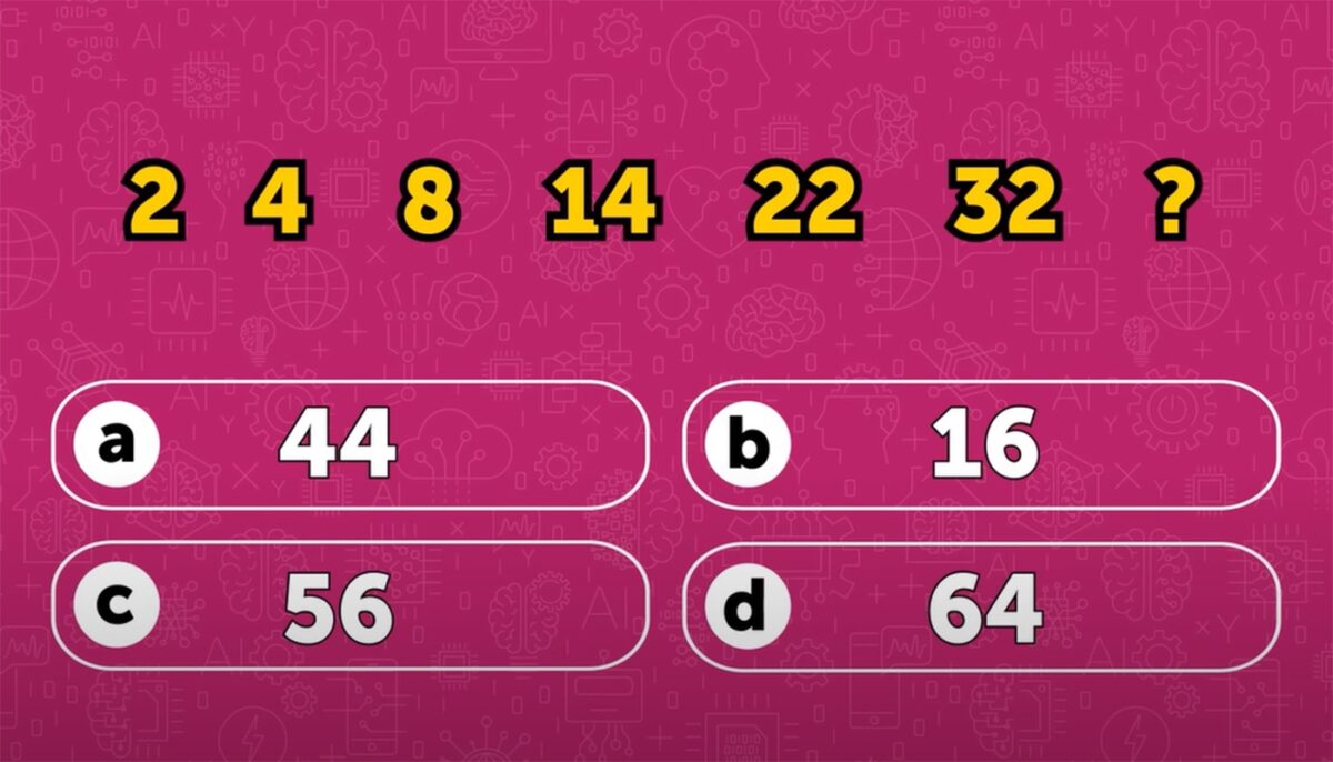 Imagine Stire Test IQ pentru genii | Ce număr urmează în seria: 2, 4, 8, 14, 22, 32? | 2review.ro