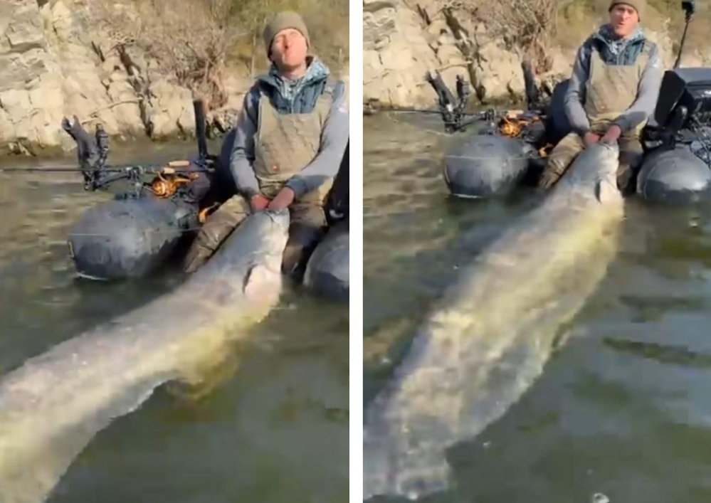 Un pescar a prins un ”monstru”. Sursă foto: Instagram jakubvagner_official