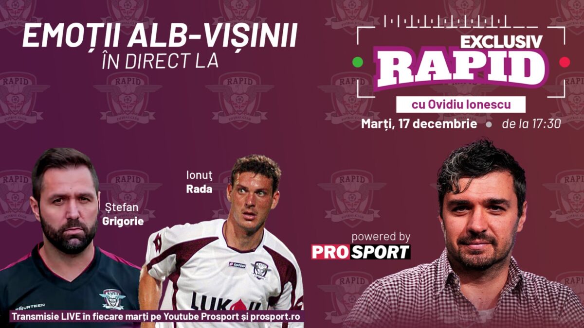 Imagine Stire Ștefan Grigorie și Ionuț Rada vin astăzi la „EXCLUSIV RAPID” | 2review.ro