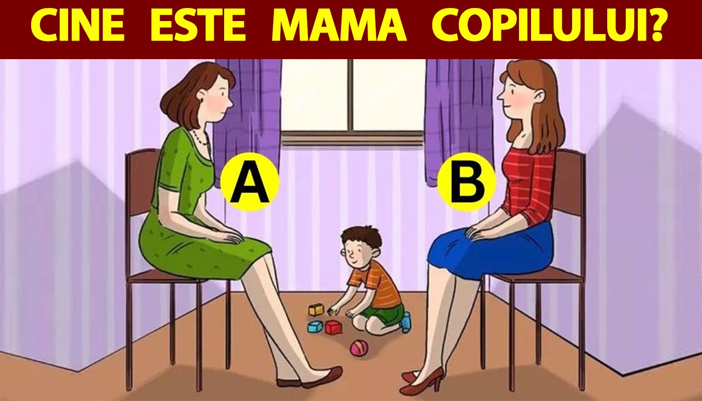 TEST IQ | Care dintre cele două femei este, de fapt, mama copilului? Mare atenție la detalii!