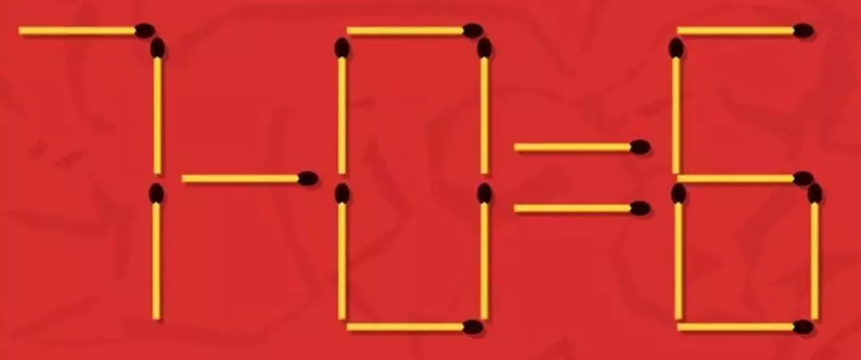 Test IQ. 1. Mută 3 bețe pentru a corecta 7 - 0 = 6