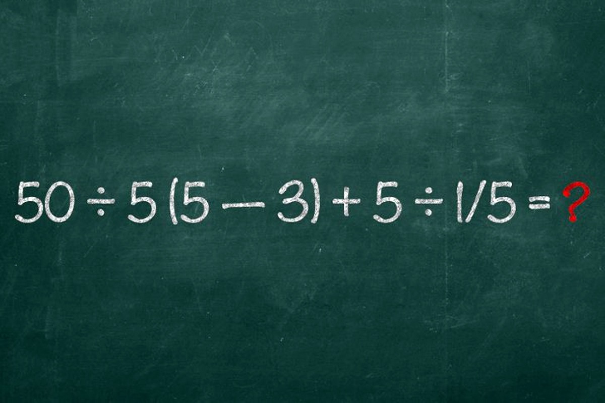 Imagine Stire Test de inteligență exclusiv pentru genii | Calculați în minte 50:5(5-3)+5:1/5=? | 2review.ro
