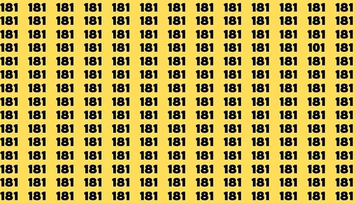 Test de perspicacitate | Găsiți numărul 101 în maximum 3 secunde!