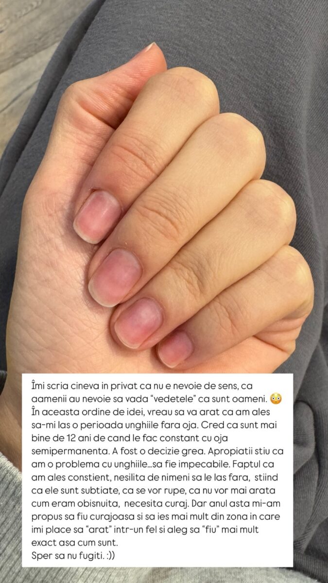 Mesajul Ioanei Blaj. Sursă foto: Instagram