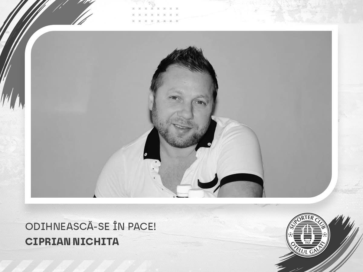 Ciprian Nichita a murit. Sursă foto: Facebook SC Otelul Galati