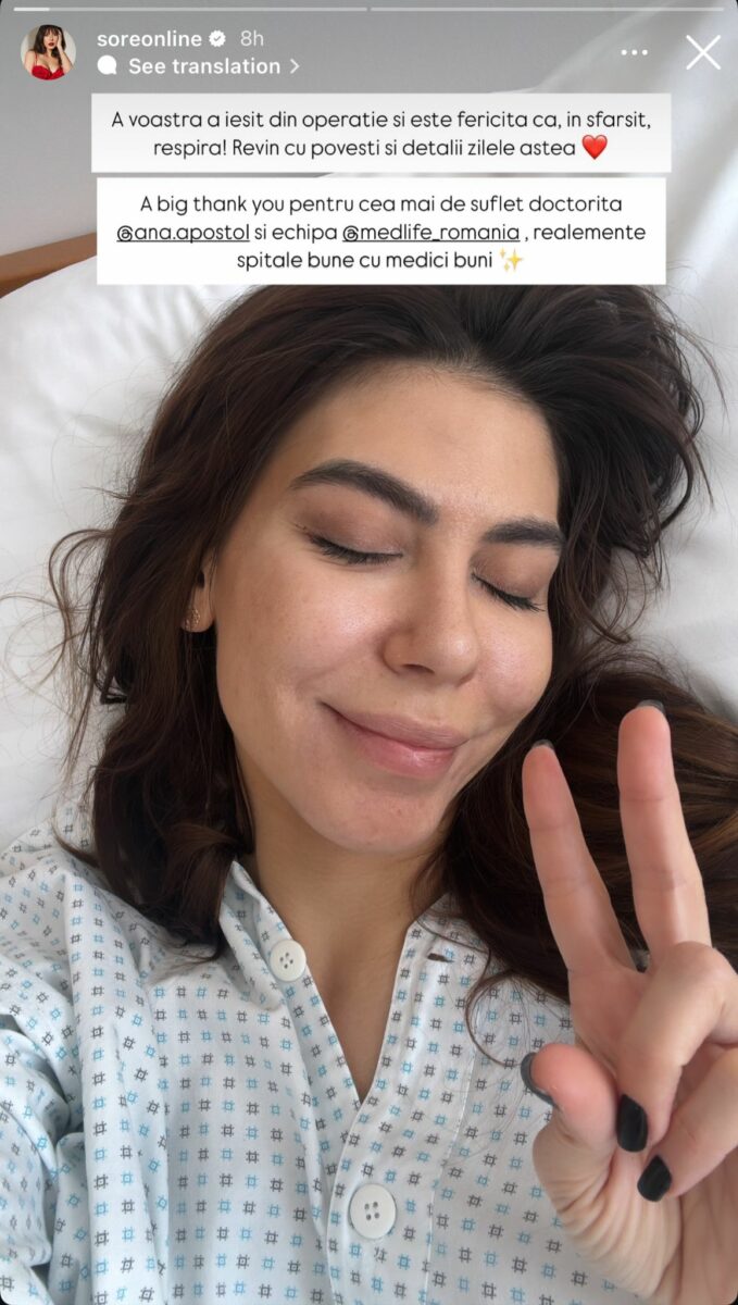 Postarea făcută de Sore. Sursă foto: Instagram