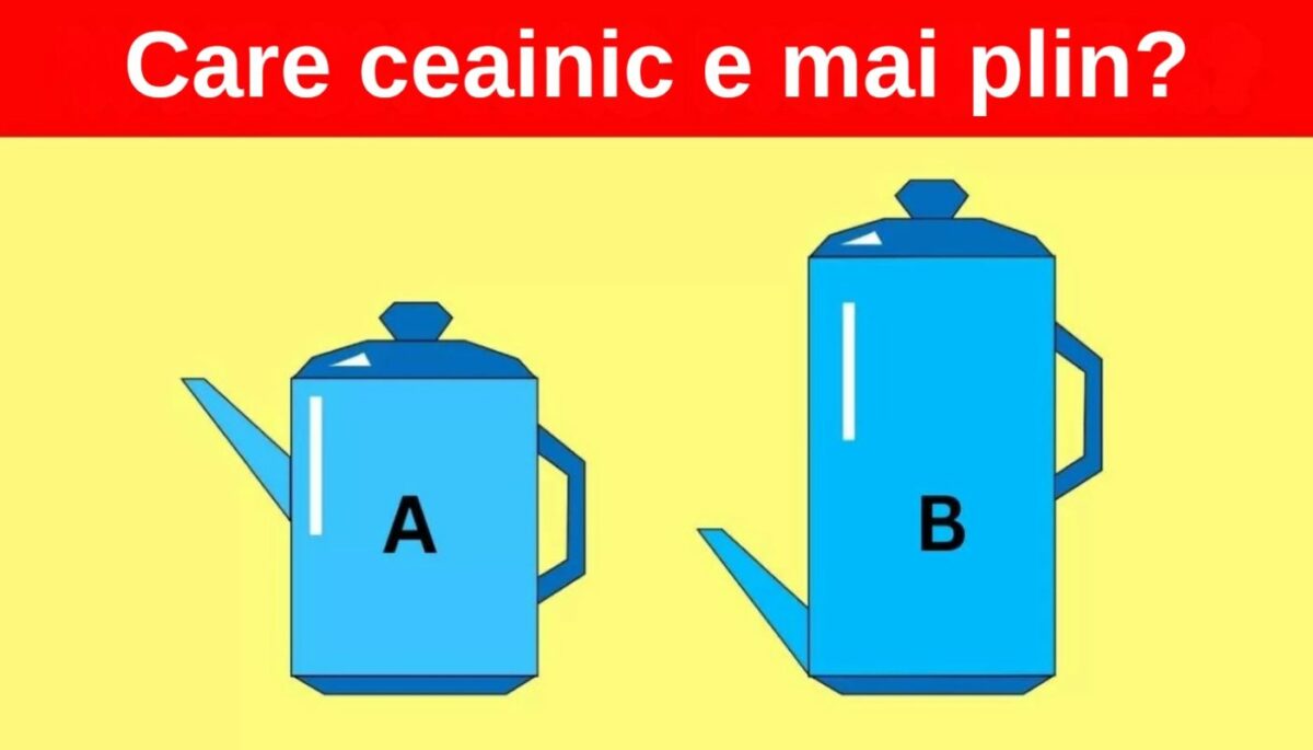 Imagine Stire Test IQ | Care ceainic este mai plin? Doar românii extrem de inteligenți răspund în 5 secunde | 2review.ro