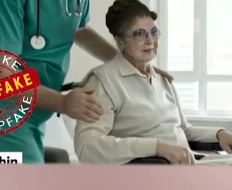 Fotografia falsă cu Irina Loghin. Sursă: wowbiz.ro