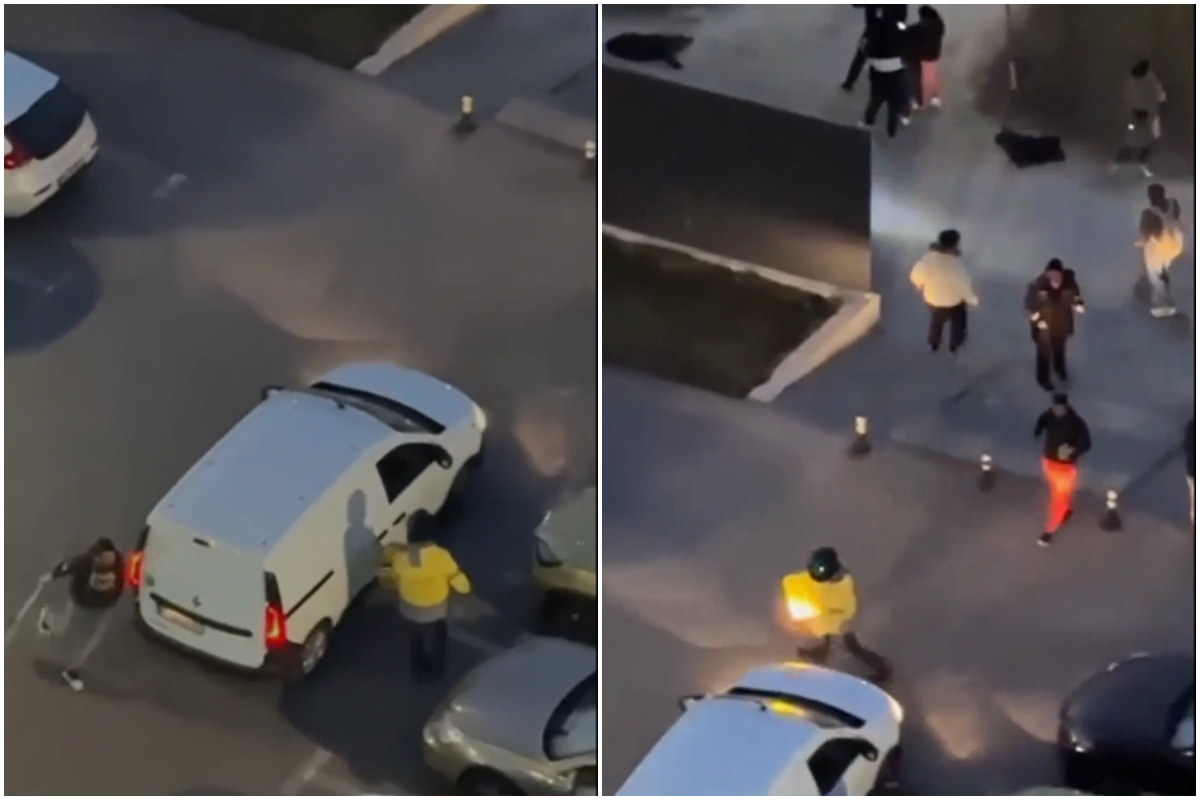 Incident șocant în Capitală! Trei livratori Glovo au fost atacați cu lopeți, ciomege și o seceră. Poliția a intervenit de urgență
