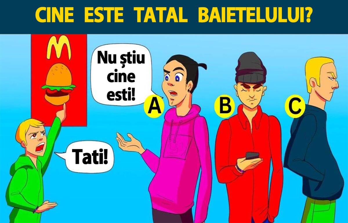 Test IQ exclusiv pentru genii | Cine este tatăl băiatului din imagine?