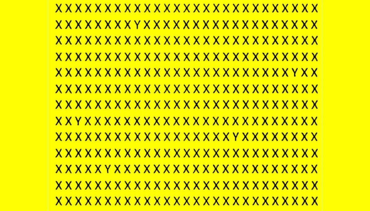 Imagine Stire Test de inteligență | Depistați 5 „Y”-uri în maximum 7 secunde! | 2review.ro