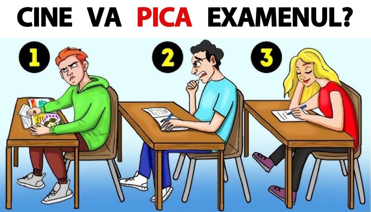 Test de inteligență | Care dintre acești 3 studenți va pica examenul?