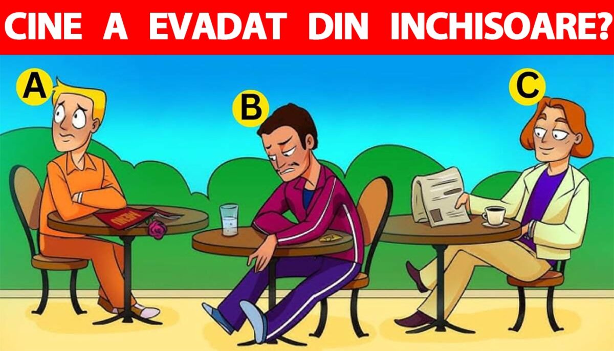 Test de logică exclusiv pentru genii | Care dintre acești 3 bărbați tocmai a evadat din închisoare?