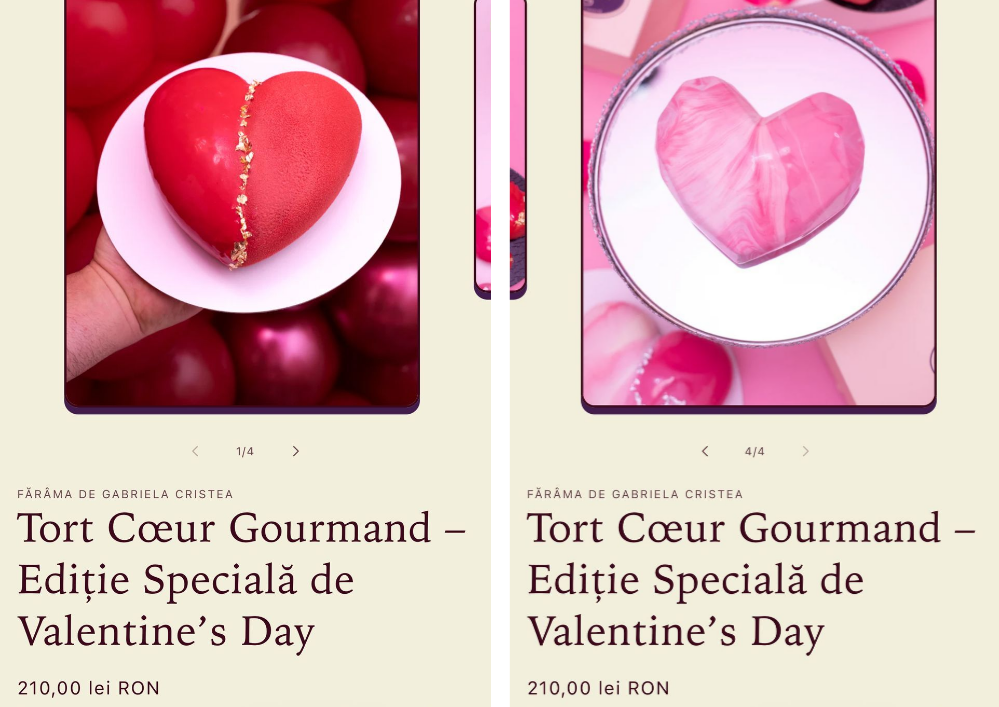 Torturile Gabrielei Cristea pentru Valentine s Day. Sursă foto: fărâmă.ro